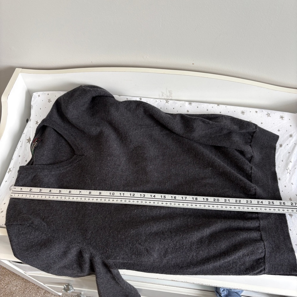 SIMONS 100% Wool V-Neck Sweater Dark Grey Size XXL Made in Italy - Picture 11 of 13